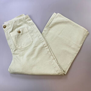 Zara Light Green Culottes Wide Leg Denim Pants Women’s 8 Patch Pockets